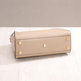 Xylora | White Structured Leather Tote – Elegant & Timeless - in Light Beige | Arvea Bags
