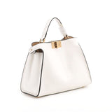 Xylora | White Structured Leather Tote – Elegant & Timeless - in Light Beige | Arvea Bags