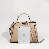 Xylora | White Structured Leather Tote – Elegant & Timeless - in Light Beige | Arvea Bags