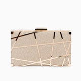Zara | Gold Geometric Metallic Evening Clutch – Modern Chic - in | Arvea Bags
