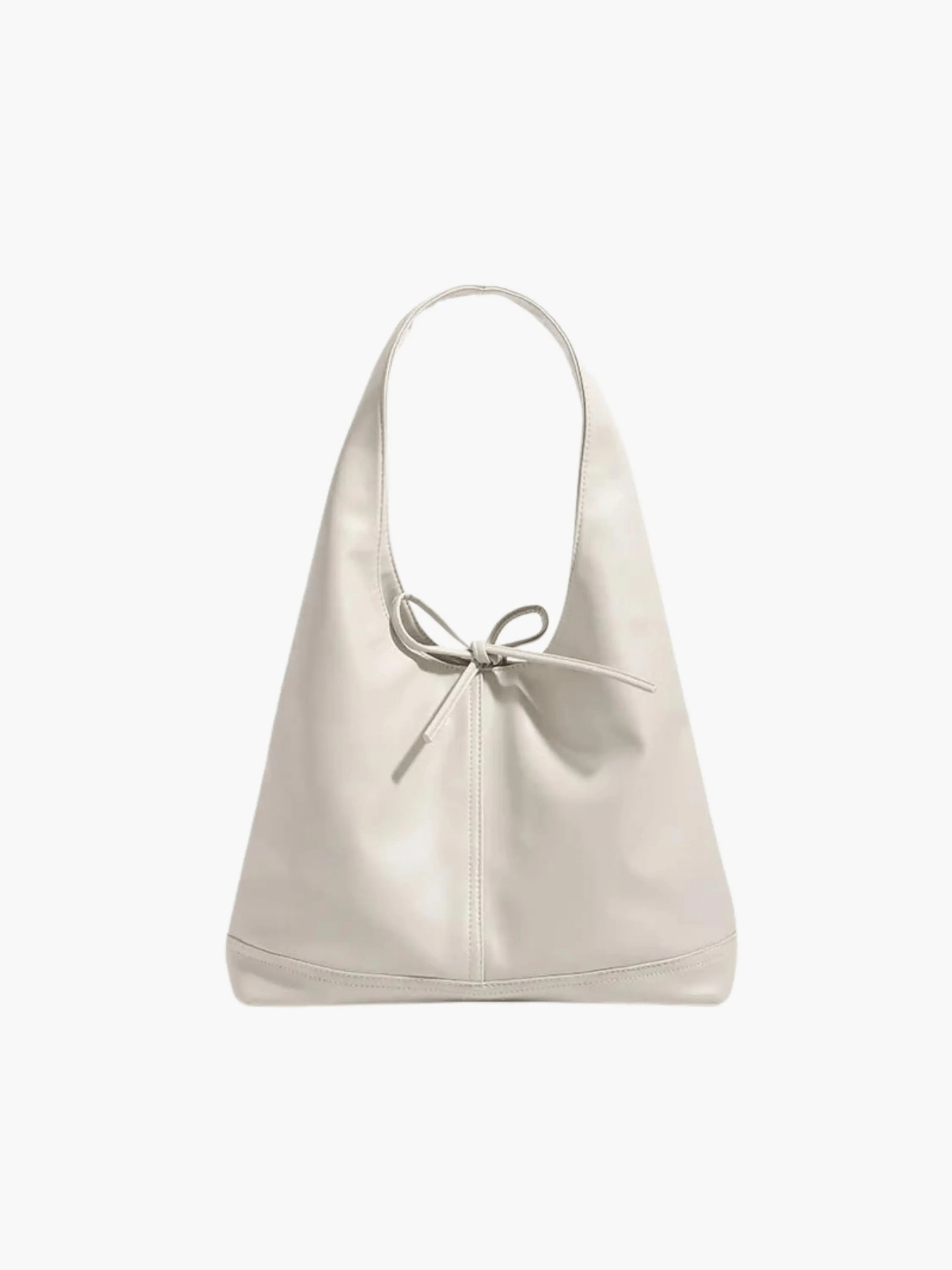 Zarevia | Luxe White Leather Knot Bag – Minimal & Elegant - in Black | Arvea Bags