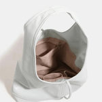 Zarevia | Luxe White Leather Knot Bag – Minimal & Elegant - in Black | Arvea Bags