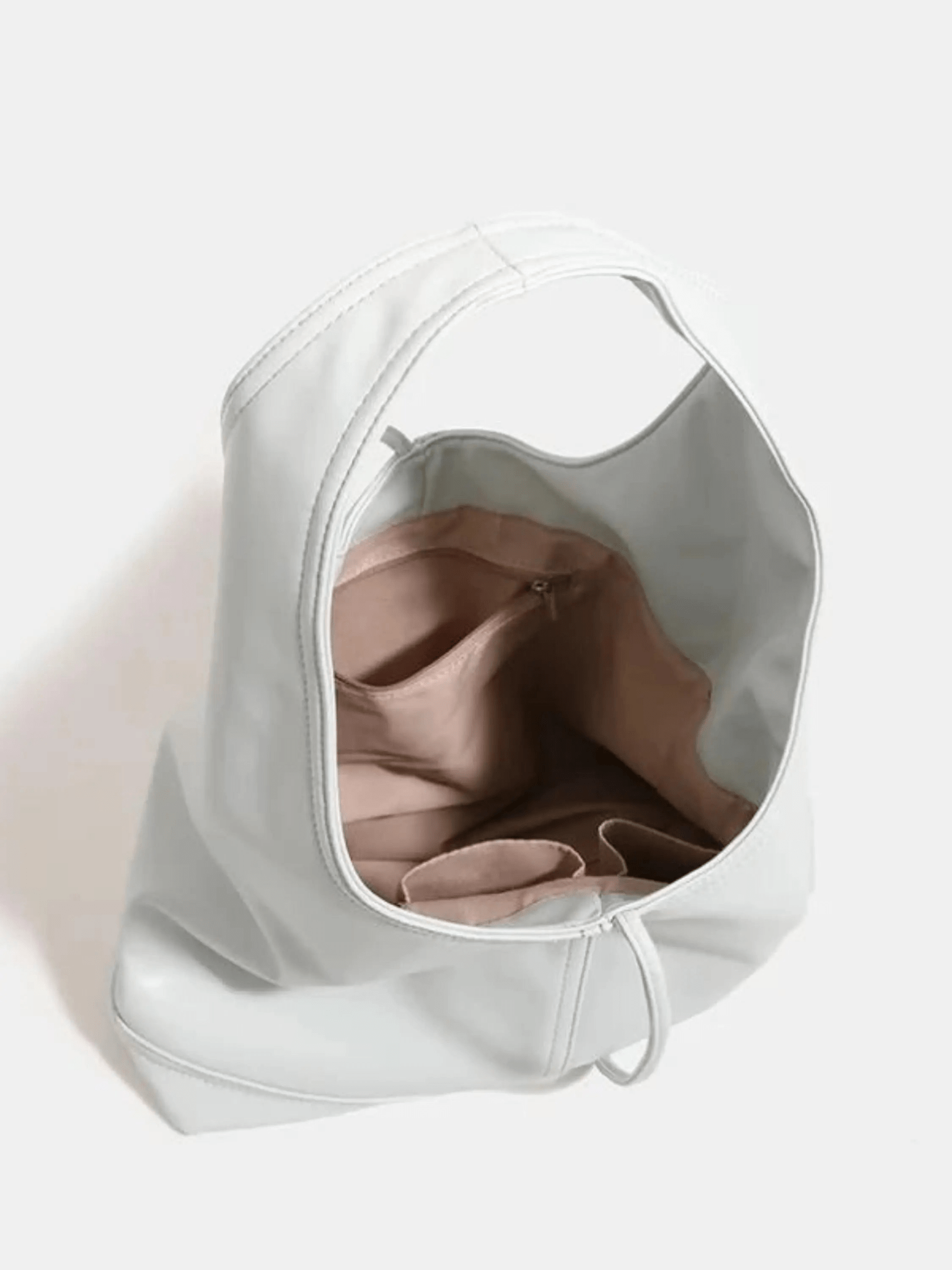 Zarevia | Luxe White Leather Knot Bag – Minimal & Elegant - in Black | Arvea Bags