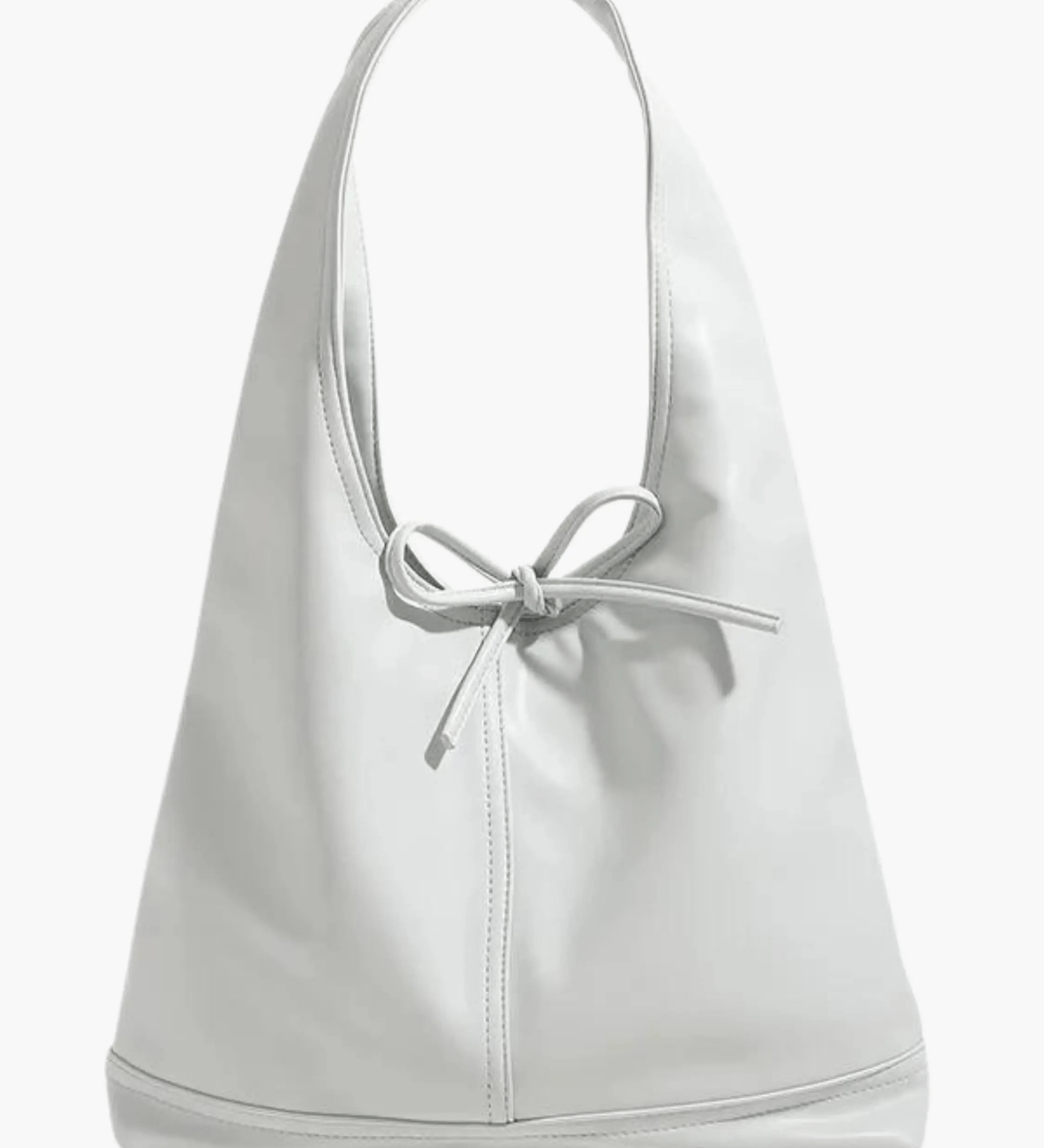 Zarevia | Luxe White Leather Knot Bag – Minimal & Elegant - in Black | Arvea Bags