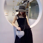 Zephyra | Glamorous Crystal Fringe Clutch – Dazzling & Elegant Statement Piece - in Silver | Arvea Bags