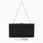 Ziranya | Black Beaded Evening Clutch – Sleek Sophistication - in Black | Arvea Bags
