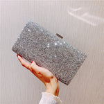 Ziranya | Black Beaded Evening Clutch – Sleek Sophistication - in Silver | Arvea Bags