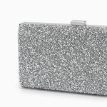 Ziranya | Black Beaded Evening Clutch – Sleek Sophistication - in Silver | Arvea Bags