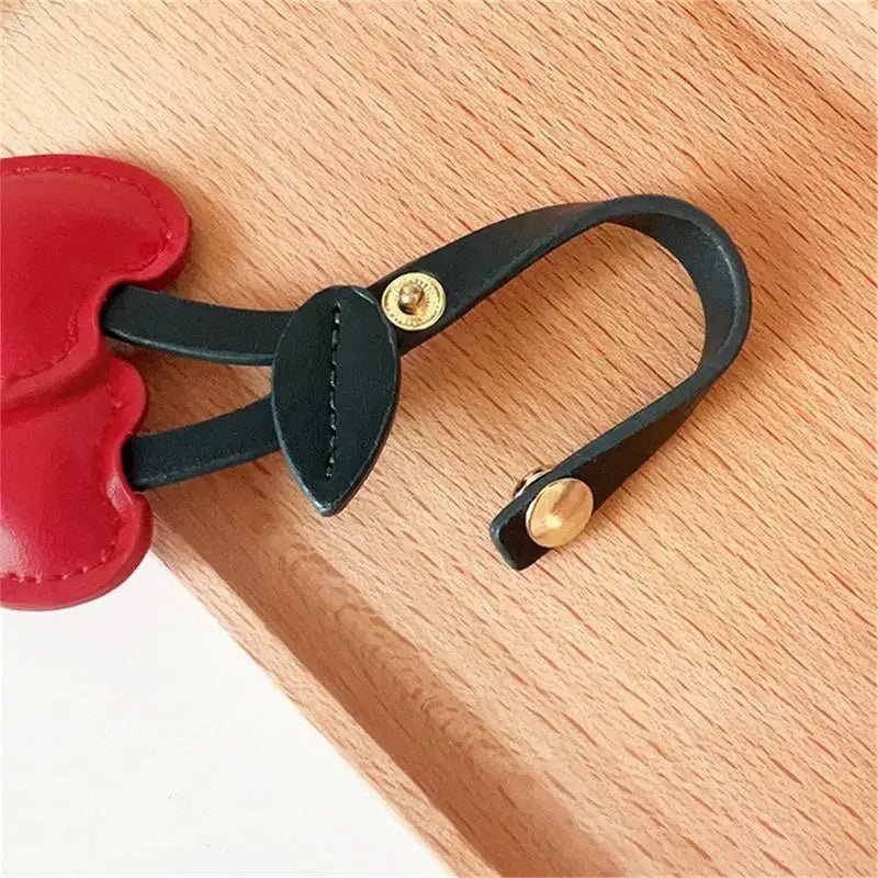 Zorielle | Heart - Shaped Leather Bag Charm – Sweet & Playful - in Red | Arvea Bags